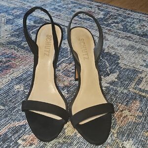SCHUTZ Black Slingback Heels Elegant Design